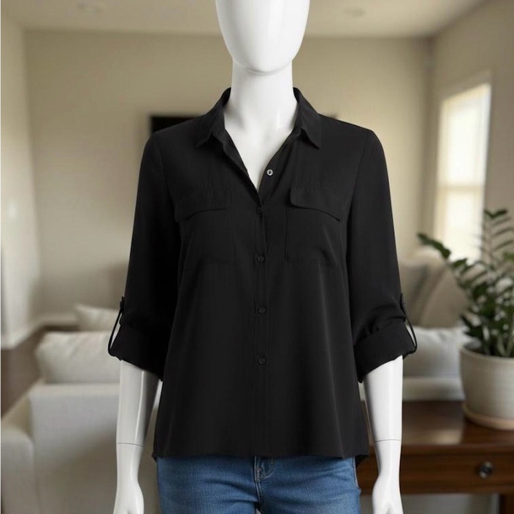 Express Black Women's Button-Down Shirt